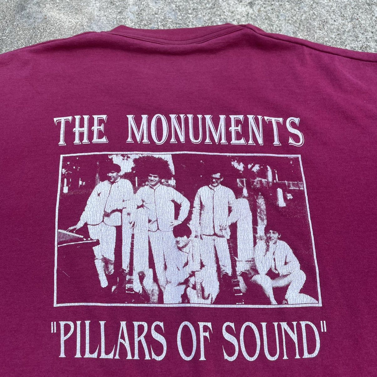Band Tees × Vintage 🔥Trash🔥Vintage 90s Monuments Pillars Of Sound Promo Tee Size US XL / EU 56 / 4 - 5 Thumbnail