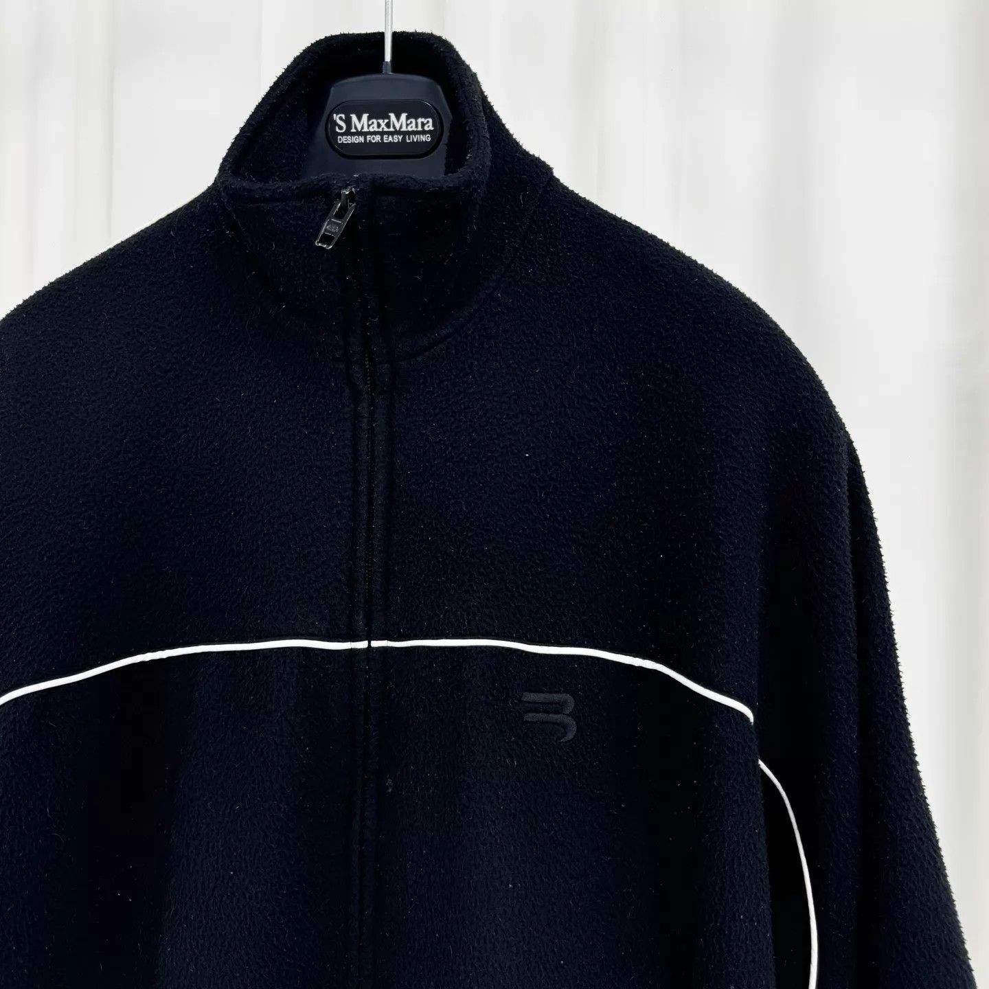 Balenciaga Balenciaga Double B Stitched Fleece Zip Jkt 34, 98N Size XXS / US 00 / IT 34 - 3 Thumbnail