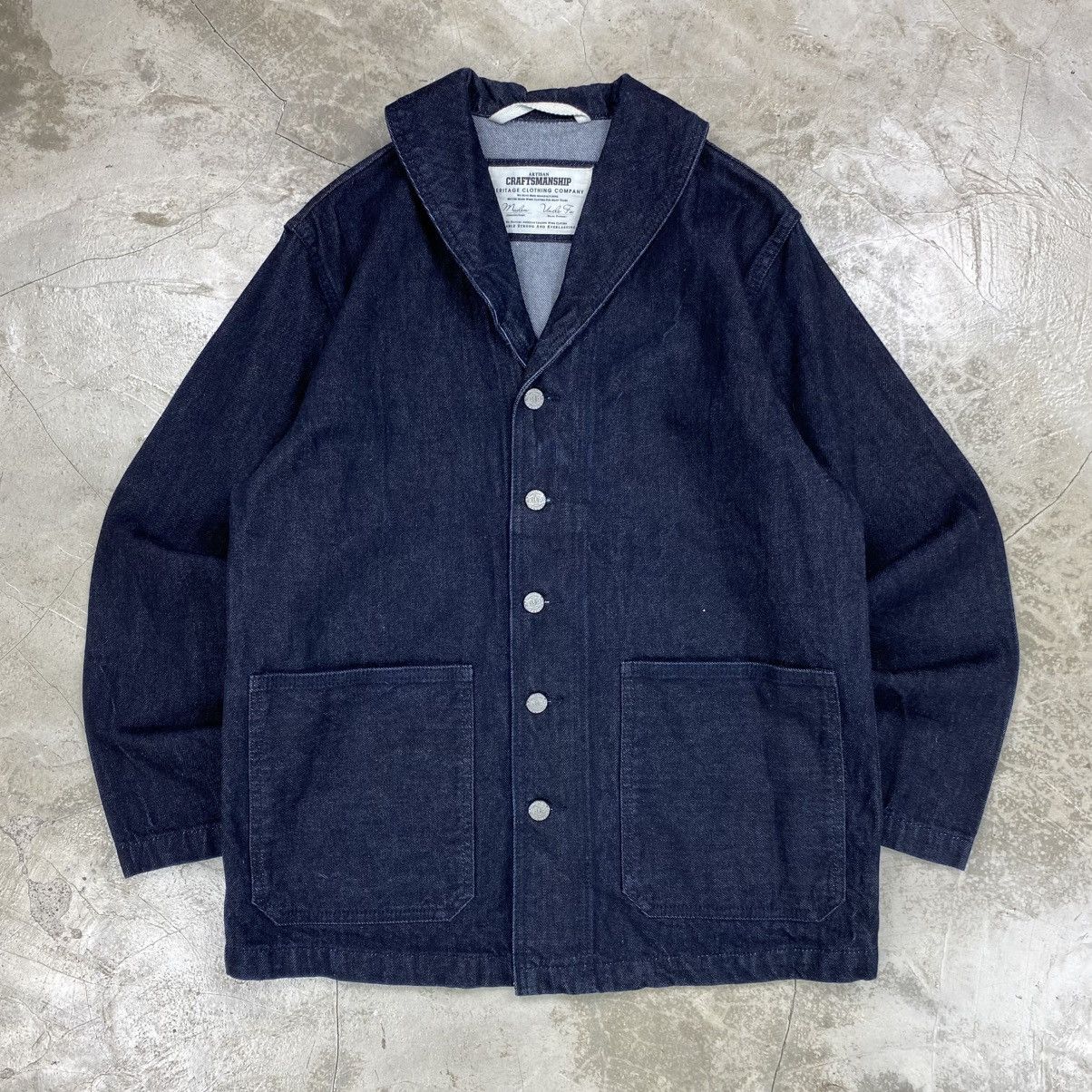 Maden Chinese Collar Denim Workwear Jacket