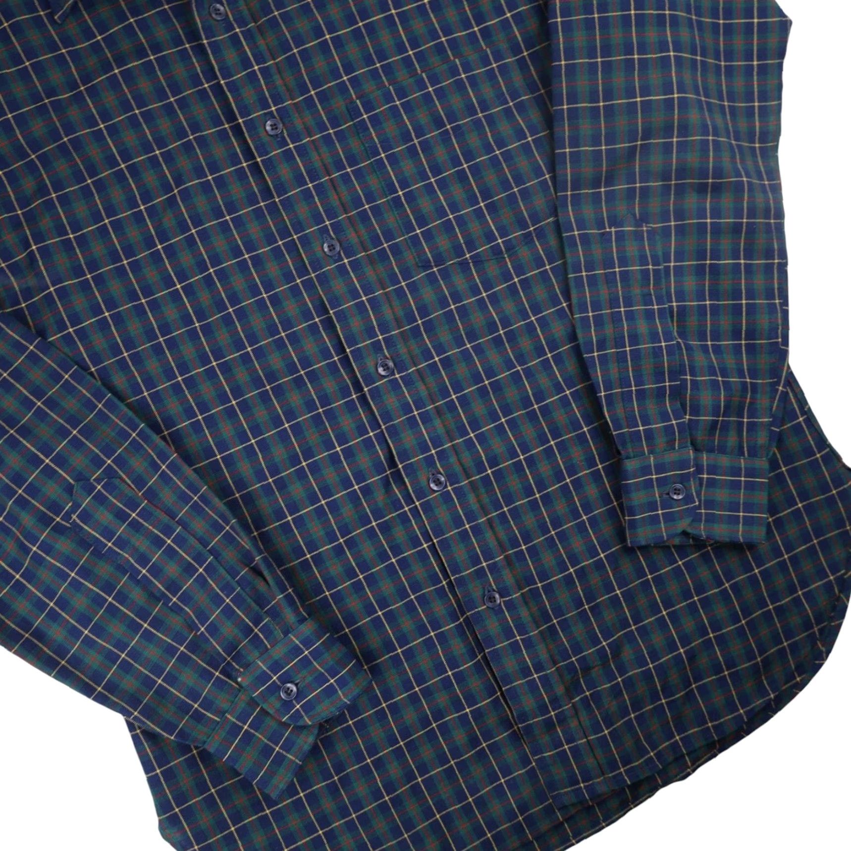 Pendleton VINTAGE Pendleton Dress Shirt Mens Medium Wool Blue Size 40R - 3 Thumbnail