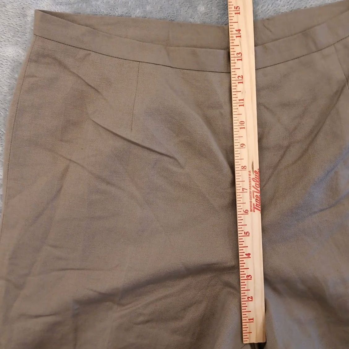 Vintage Le Suit Dress Pants Womens 16 Gray Linen Blend Side Zip Lined 35x31 New Waist 35 Inseam 31 Straight Early 90s 0 Size 38" / US 16 / IT 52 - 3 Thumbnail