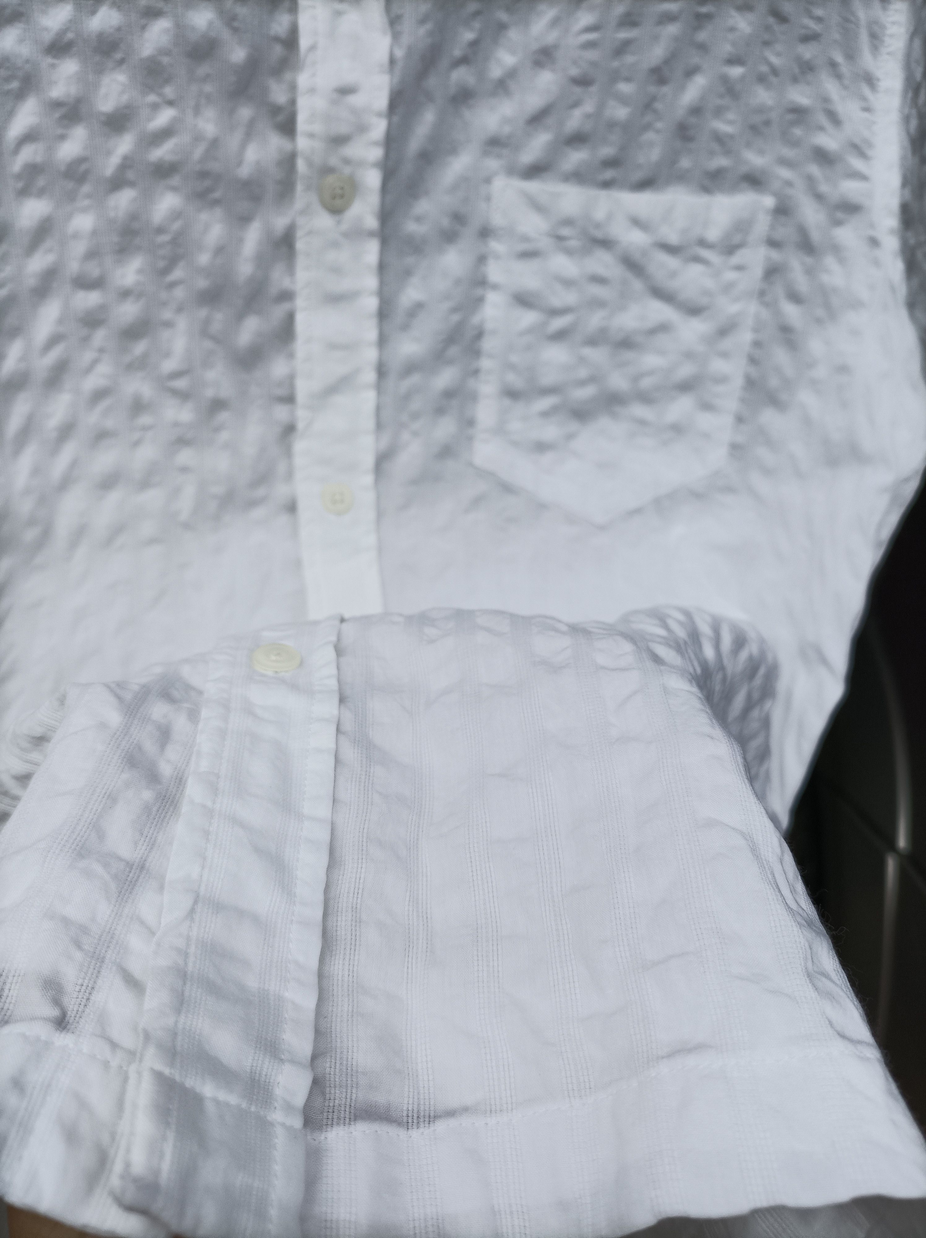 Yohji Yamamoto (S336) A.A.R. Yohji Yamamoto White Short Sleeve Pocket Shirt Size US M / EU 48-50 / 2 - 3 Thumbnail