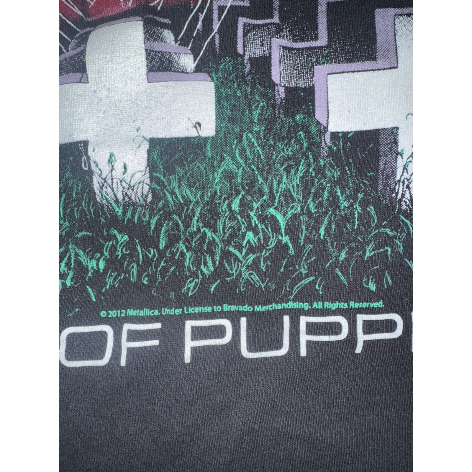 Band Tees × Metallica × Vintage 2012 Metallica Master Of Puppets Band T-Shirt Black L 19x26 Size US L / EU 52-54 / 3 - 3 Thumbnail