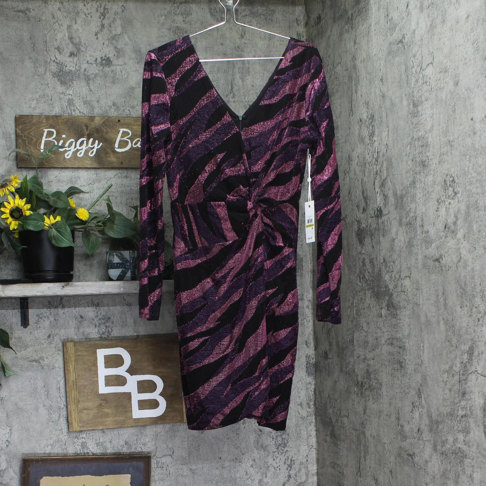 Signal Sport Siena Side-twist Long-sleeve Dress Satn1869 Purple Multi 14 Size XL / US 12-14 / IT 48-50 - 1 Thumbnail