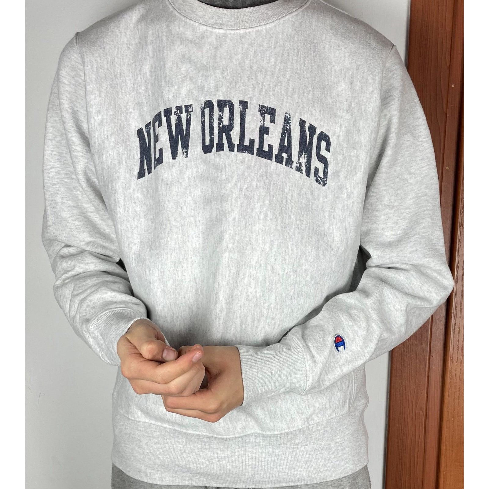 Champion Champion Reverse Weave Mens Heather Gray Cotton Sweatshirt S Size US S / EU 44-46 / 1 - 2 Thumbnail