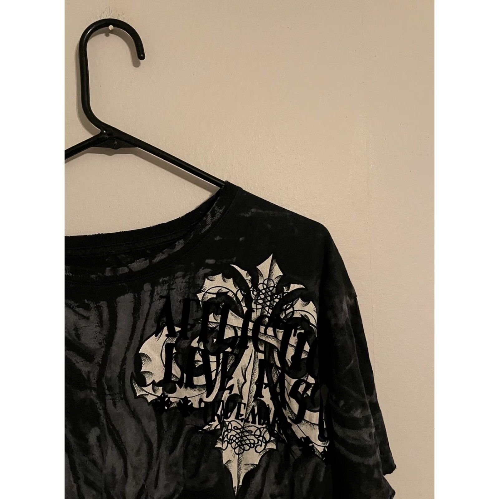 Affliction Affliction Shirt Men's XL T-Shirt Live Fast Skull Tie-Dye Black S/S Crew Neck 100% Cotton USA Made Graphic Print Size US XXL / EU 58 / 5 - 4 Thumbnail