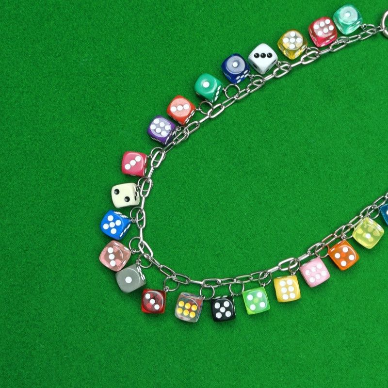 Japanese Brand Colourful Dice Pants Chain Size ONE SIZE - 3 Thumbnail