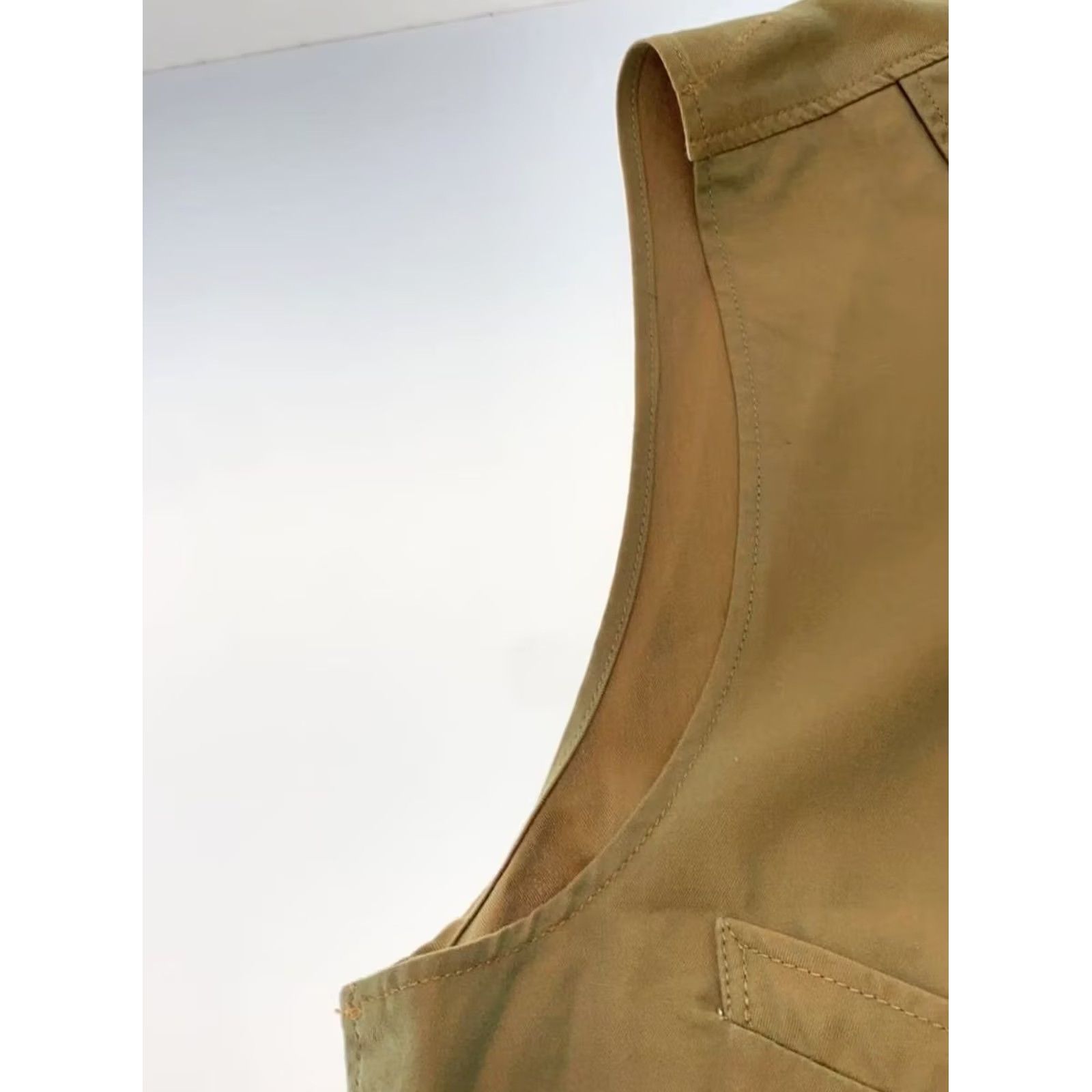 Engineered Garments Engineered Garments Vest Men M Cotton Camel Iridescent Solid Casual Used Short Front Button Vest Mens Size US M / EU 48-50 / 2 - 5 Thumbnail