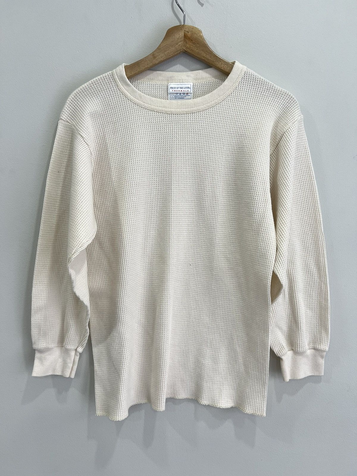 Vintage Thermal Longsleeve Shirt off white