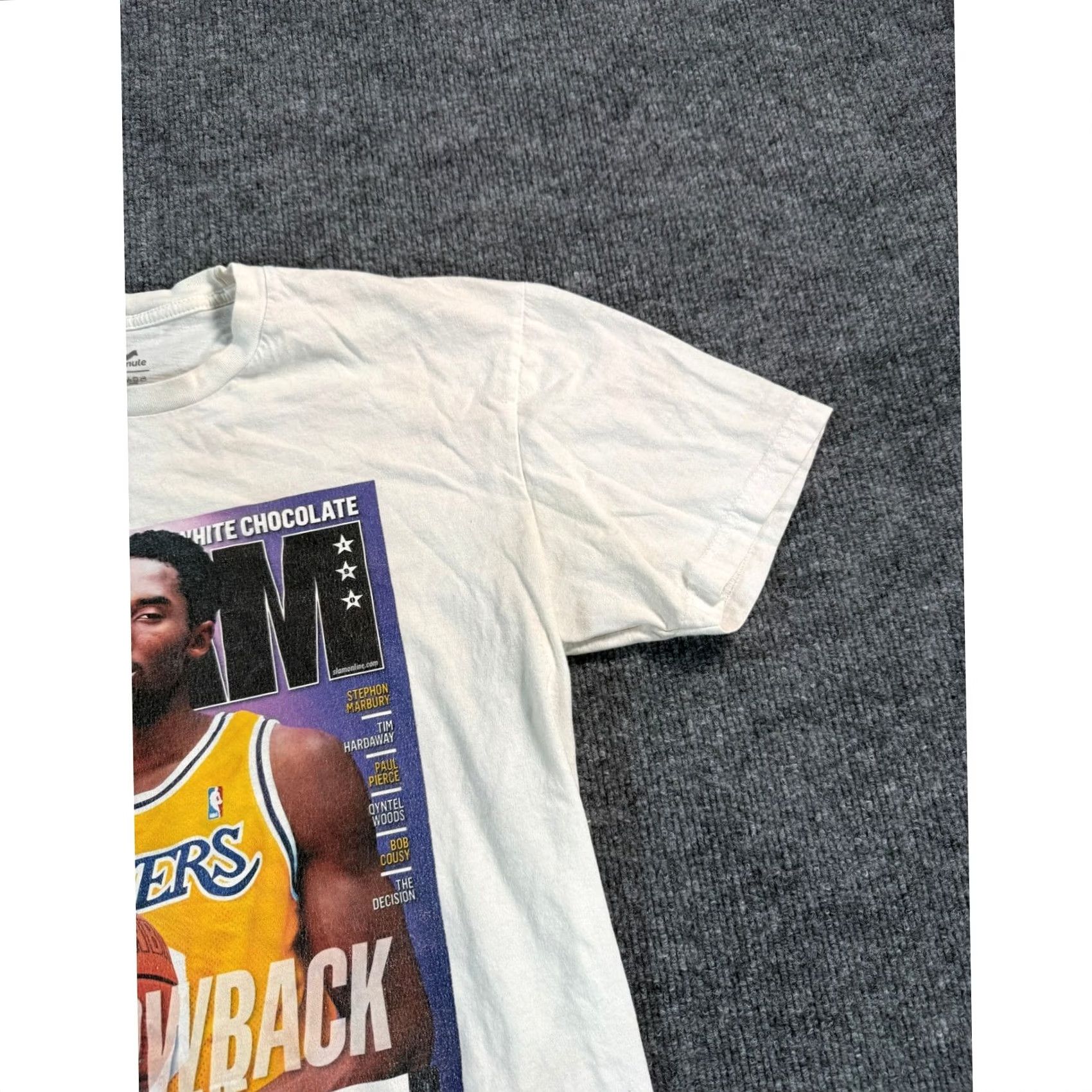 Vintage Kobe Bryant Lakers Slam Magazine T-Shirt Mens Medium Graphic Print Crew Neck White Sports 90s Shirt Printed Logo 2020s VINTAGE No Size US M / EU 48-50 / 2 - 4 Thumbnail