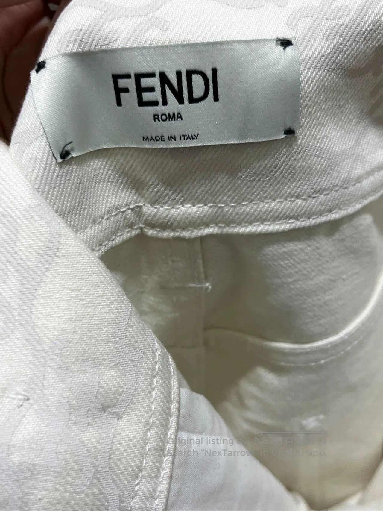 Fendi Fendi White Logo Print Pants. Size US 26 / EU 42 - 3 Thumbnail