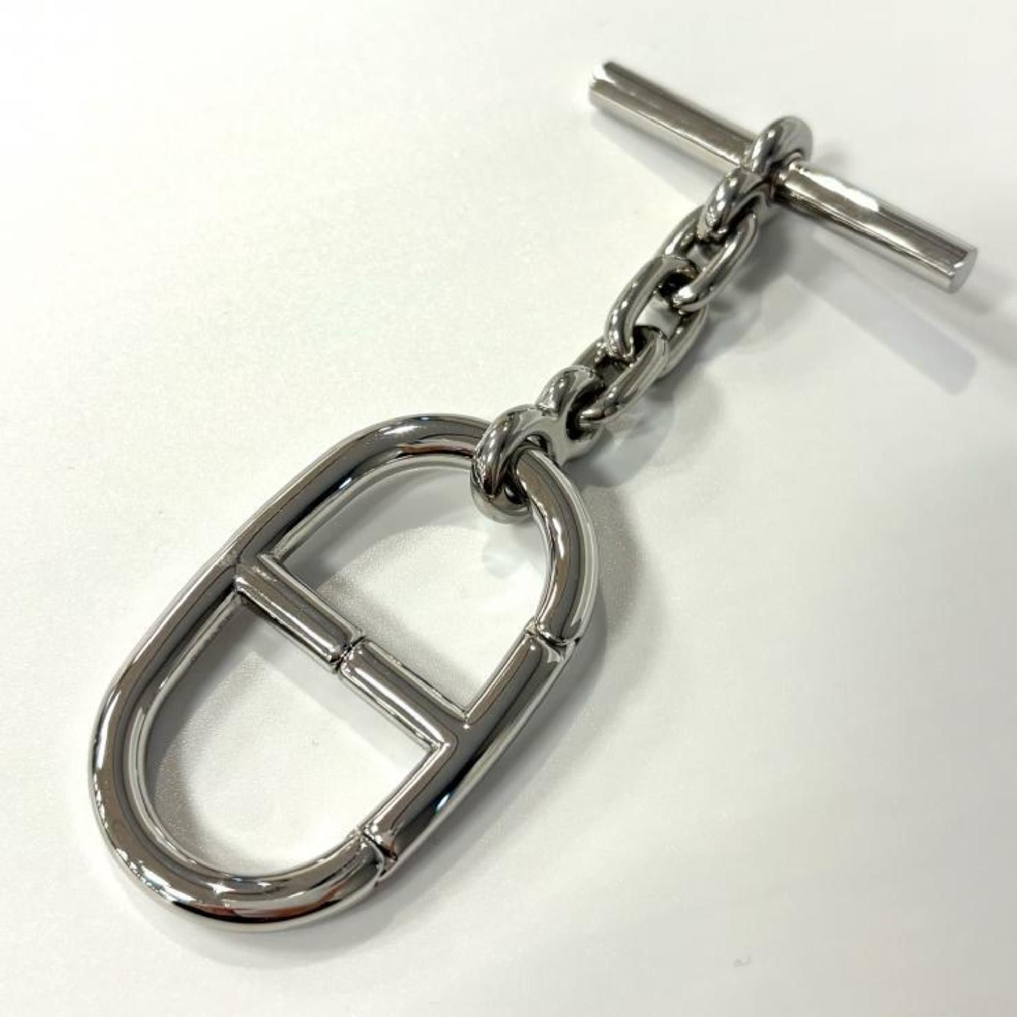 Hermes HERMES Chaine d'Ancre Silver Key Ring with Rhodium Charm Size ONE SIZE - 1 Thumbnail