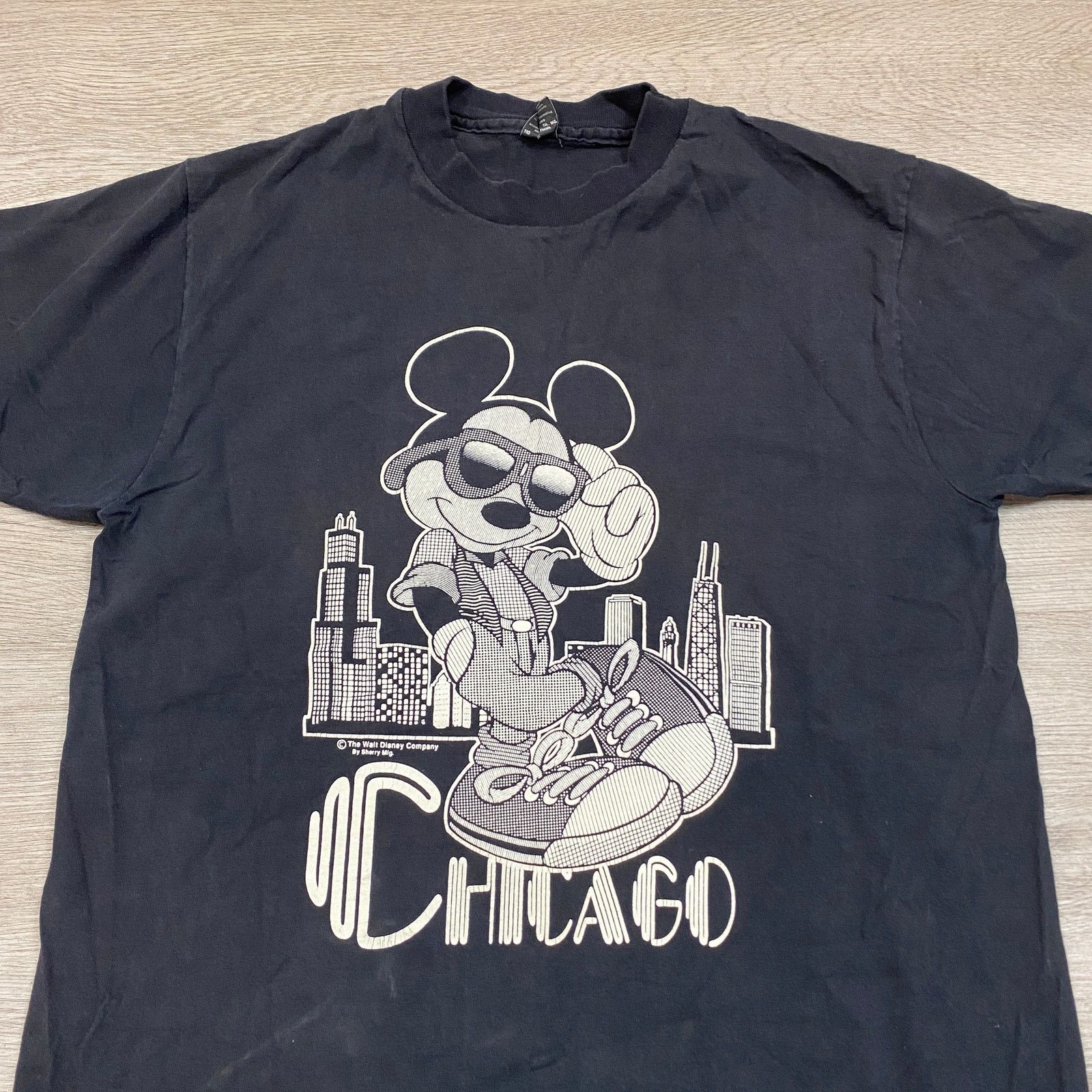 Mickey Mouse × Vintage VTG 80s Mickey Mouse Chicago Single Stitch T Shirt Men's L Size US L / EU 52-54 / 3 - 2 Thumbnail