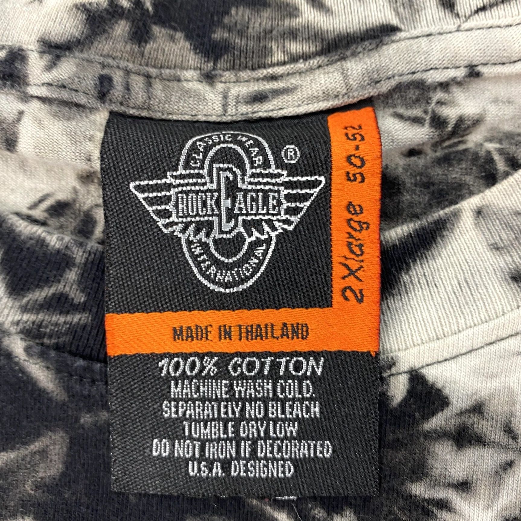 Vintage Rock Eagle Shirt Mens 2XL Black Tie Dye Skull Tribal Graphic All Over Print Size US XXL / EU 58 / 5 - 3 Thumbnail