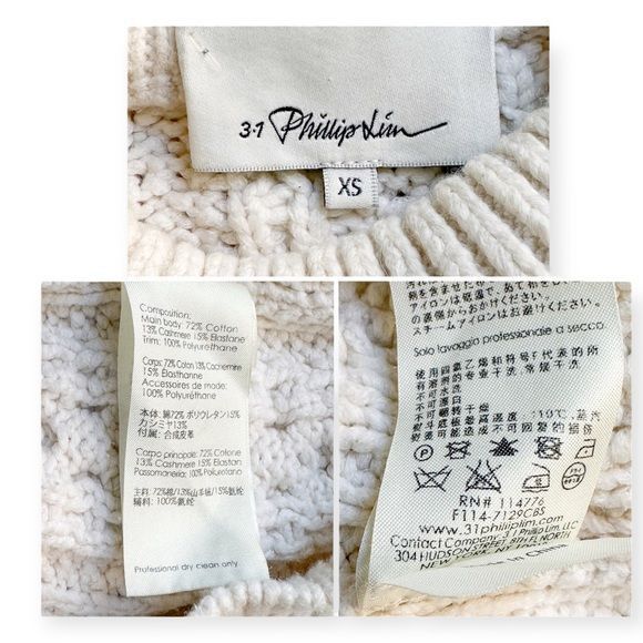 3.1 Phillip Lim 3.1 Phillip Lim cotton blend cable knit side zip sweater, Si Size XS / US 0-2 / IT 36-38 - 12 Thumbnail