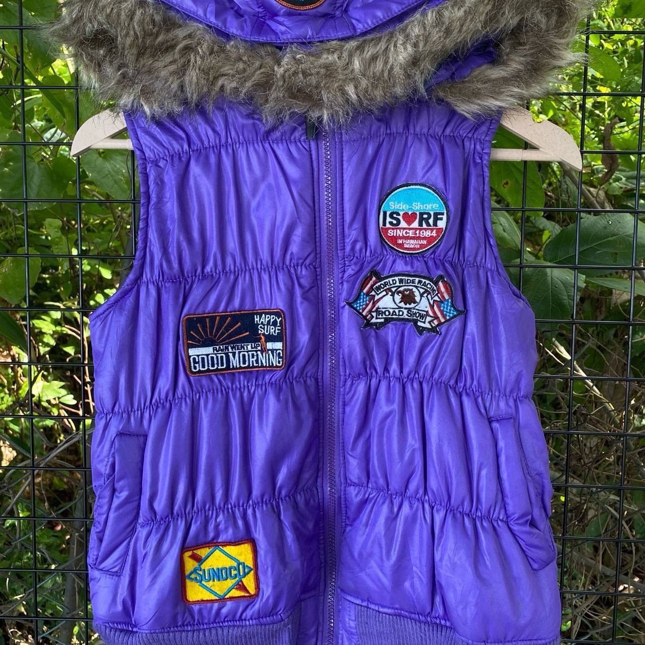 Japanese Brand VintageRote Rose Surf Patchwork Down Puffer Hoodies Zipper Size US XS / EU 42 / 0 - 3 Thumbnail