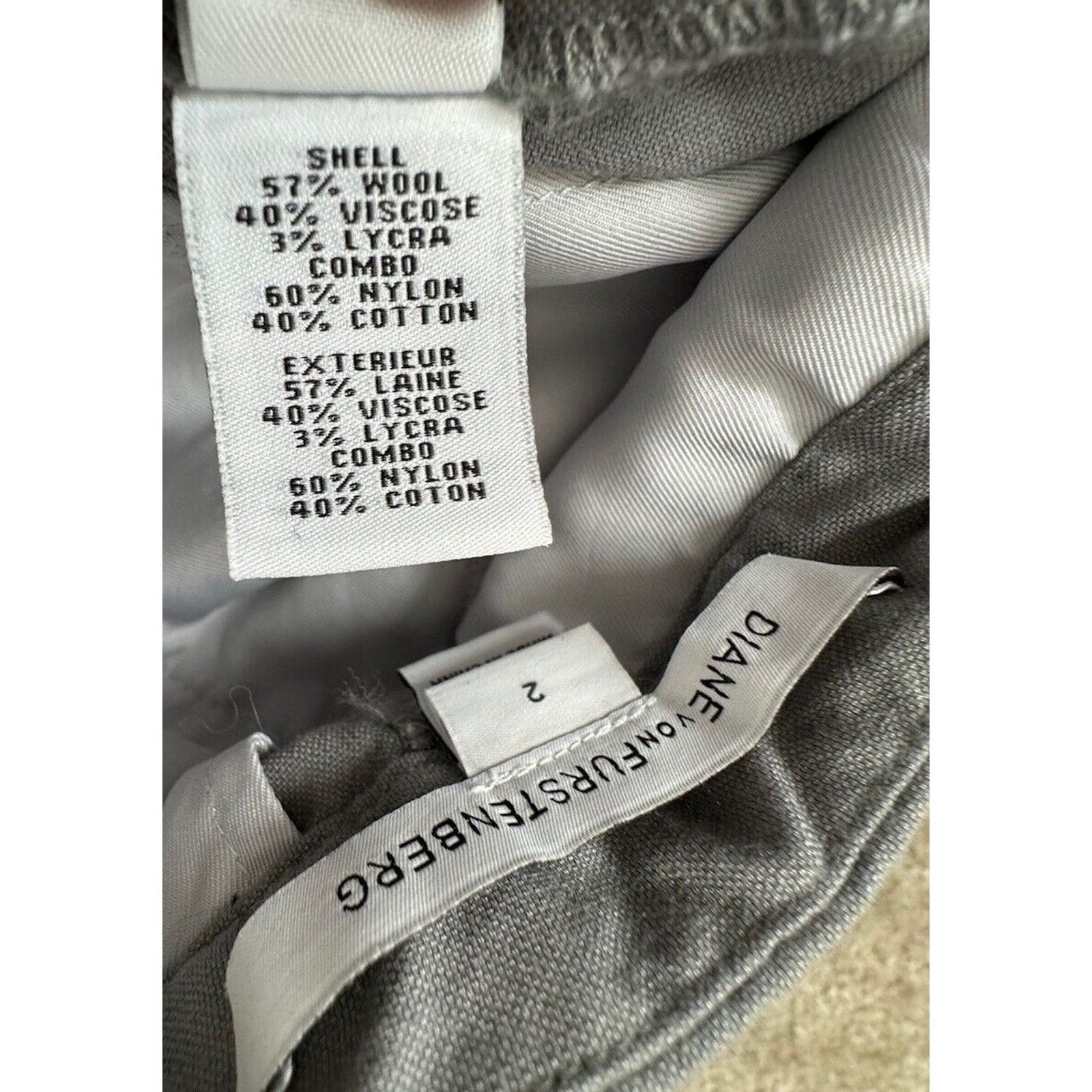Diane von Furstenberg Diane Von Furstenberg Gray Boydion Wool Blend Shorts Women 2 Size 26" / US 2 / IT 38 - 7 Thumbnail