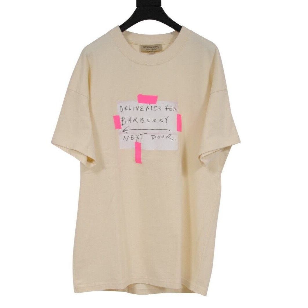 Burberry Deliveries For Burberry T Shirt Cream Size US M / EU 48-50 / 2 - 1 Thumbnail