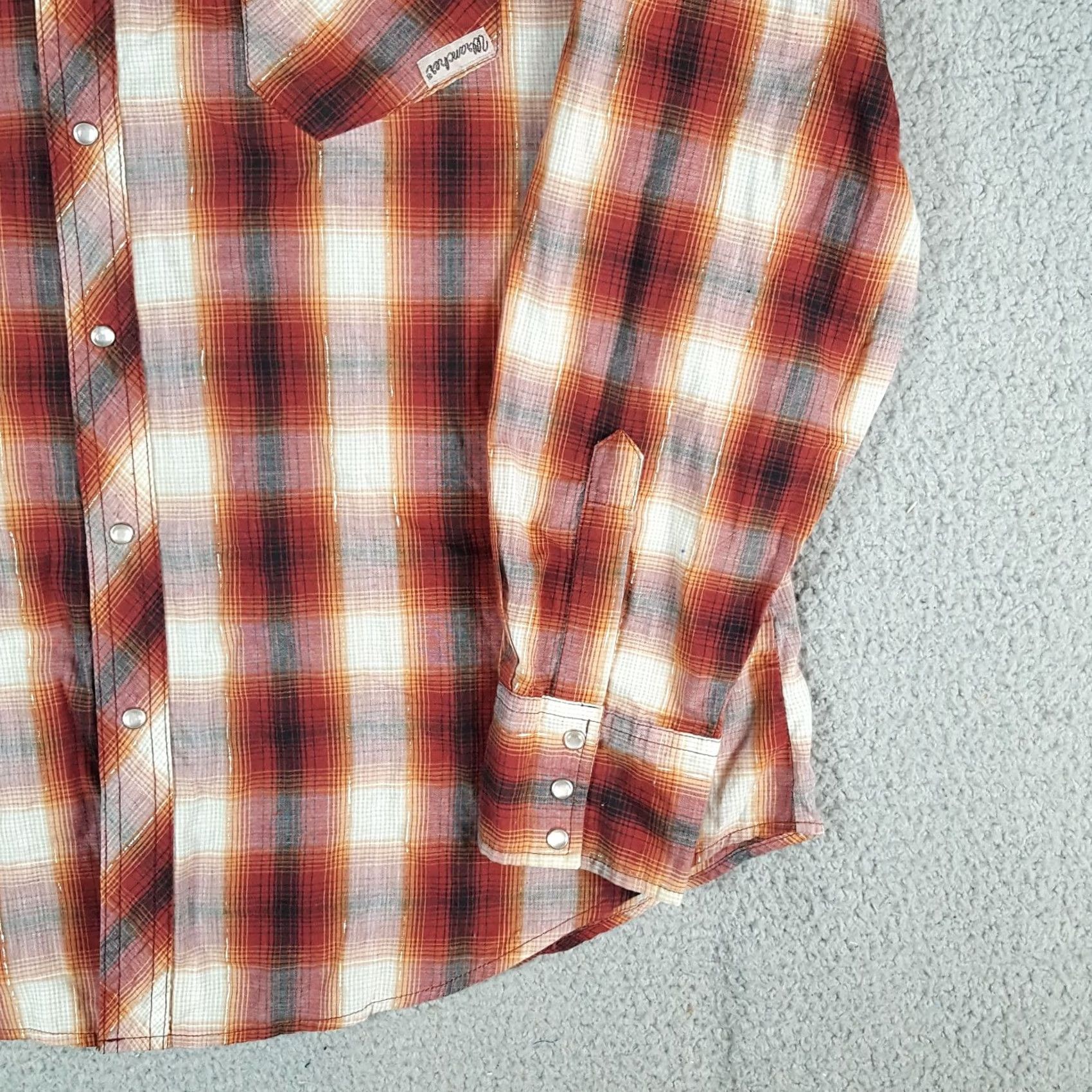 Wrangler VINTAGE Wrangler Shadow Plaid Western Peal Snap Men's XL Button Up Shirt Size US XL / EU 56 / 4 - 3 Thumbnail