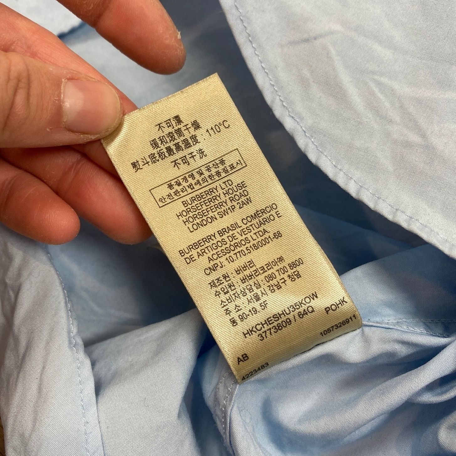 Burberry Burberry Brit Button Up Embroidered Crest Nova Cuff Shirt S Size US S / EU 44-46 / 1 - 10 Thumbnail