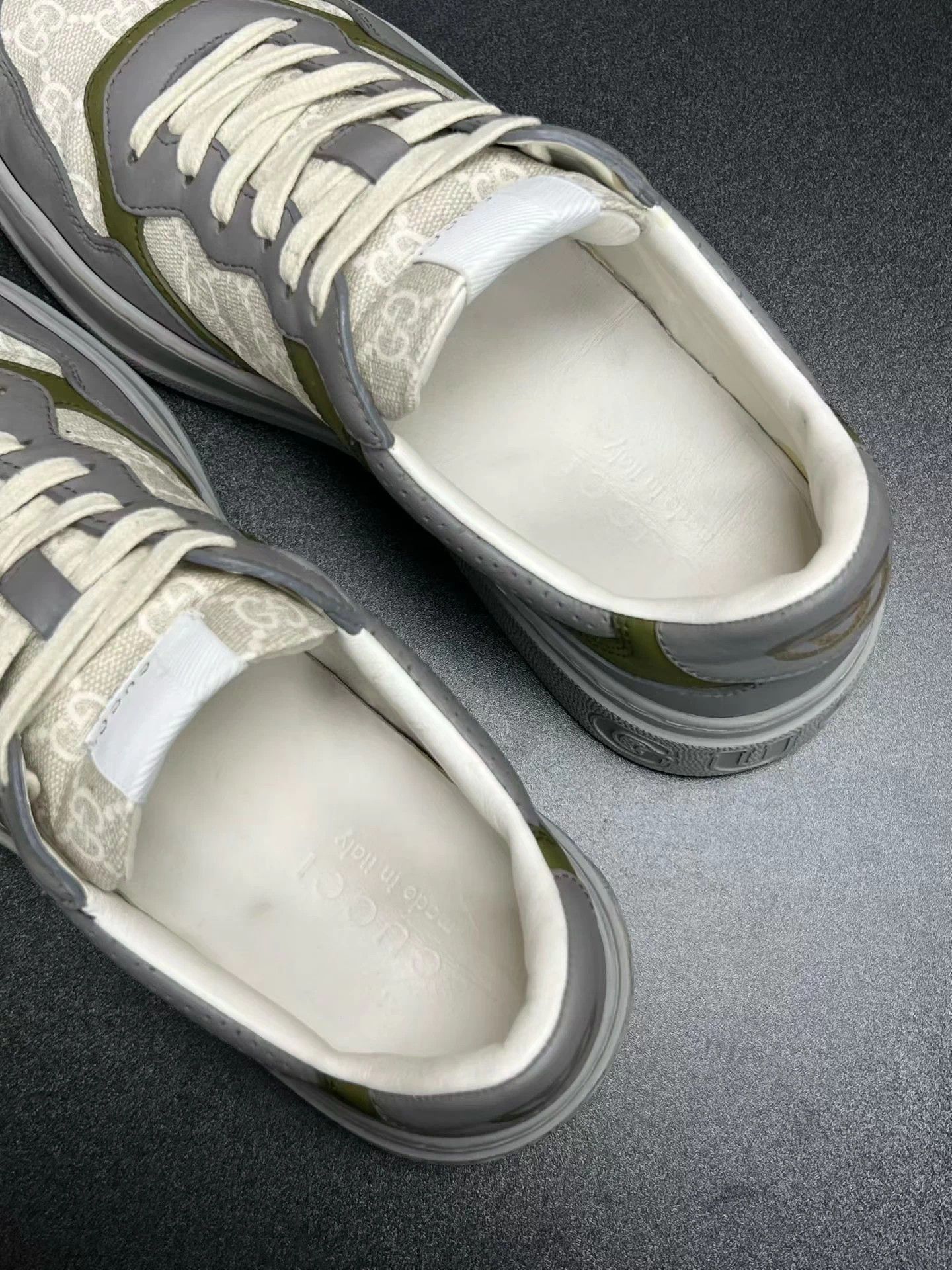 Gucci GUCCI Chunky "Cookie" Sneakers Wht/Bl/Green 41 Worn Once Size US 8 / EU 41 - 4 Thumbnail