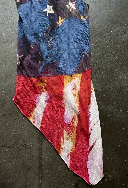 If Six Was Nine IF SIX WAS NINE U.S. Flag Asymmetric Camisole Dress Size ONE SIZE - 5 Thumbnail