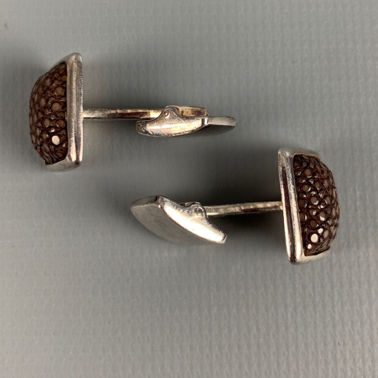 Other HOBBS & KENT Silver Brown Textured Sterling Silver Cuff Size ONE SIZE - 3 Thumbnail