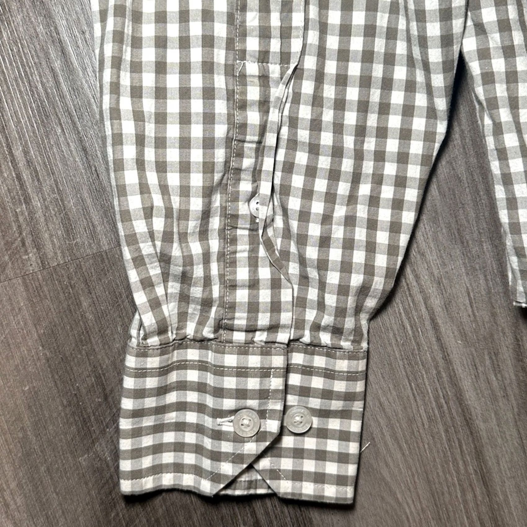 Vintage Onward Reserve Gingham Checkered Long Sleeve Button Down Medium Mens Tan Size US M / EU 48-50 / 2 - 4 Thumbnail