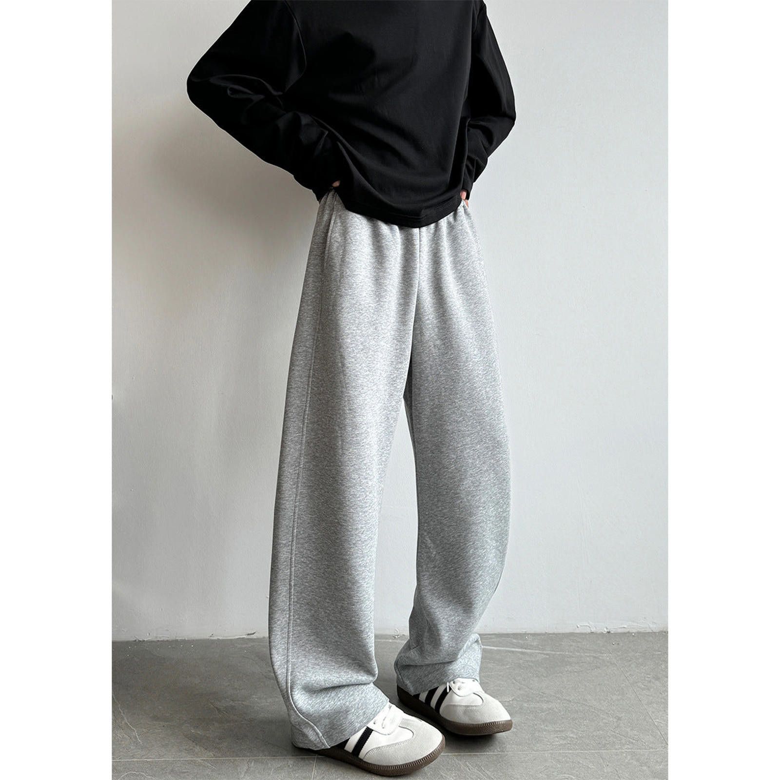 Vintage Wide Leg Casual Sweatpants, Relaxed Fit Lounge Pants Size US 32 / EU 48 - 4 Thumbnail