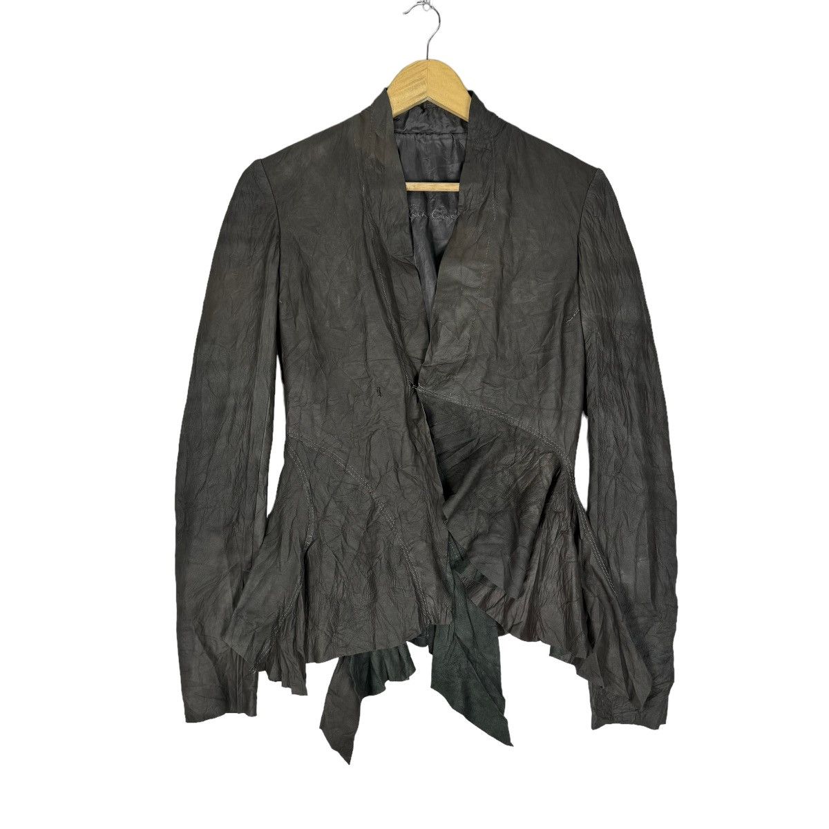 Rick Owens 🔥RICK OWENS DRKS CHAMOIS LEATHER JACKET Size S / US 4 / IT 40 - 1 Thumbnail