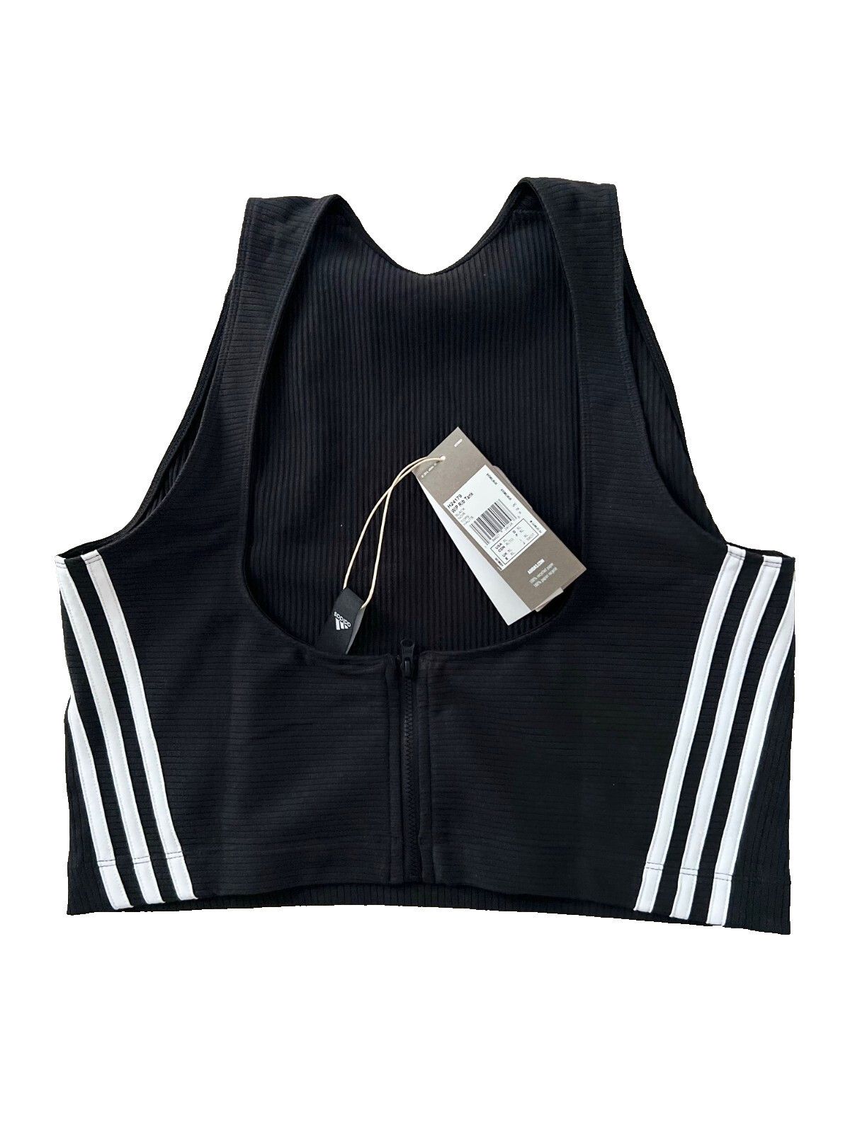 Calvin Klein Adidas H24179 Crop Zip Rib Tank Top Black ( XL ) Size XL / US 12-14 / IT 48-50 - 5 Thumbnail