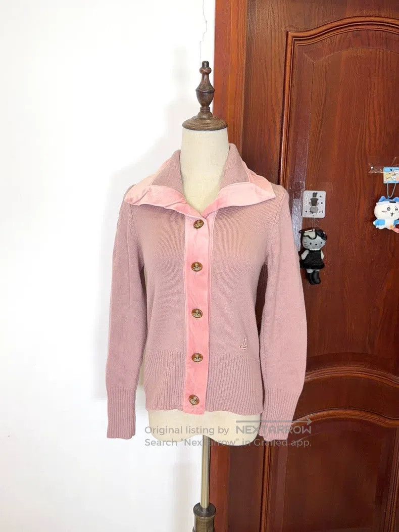 Vivienne Westwood Vivienne Westwood Pink Velvet Sweater Size L / US 10 / IT 46 - 1 Thumbnail