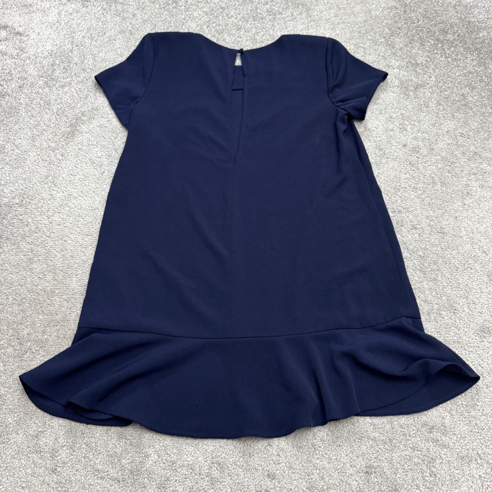 Vintage The Fifth Label Dress Womens Mini Shift Ruffle Hem Navy Blue Polyester Short Sleeve Round Neck Casual Workwear Summer 2024 Womens Size M / US 6-8 / IT 42-44 - 2 Thumbnail