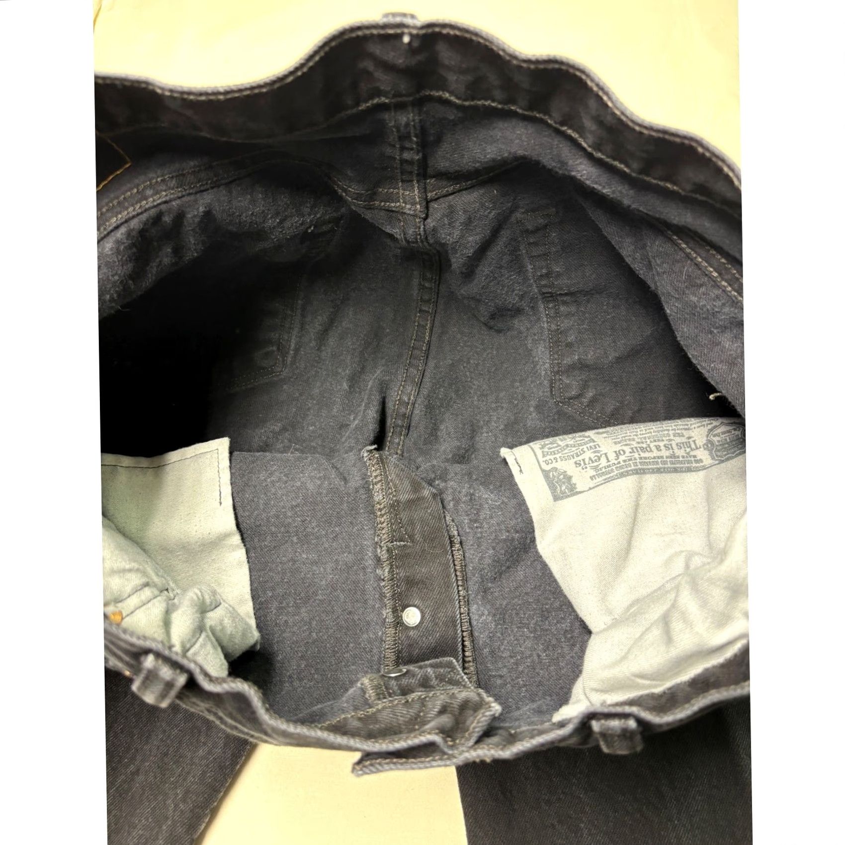 CO Levi Strauss & Co 501 Black Wash Denim Jeans Mens W36 L32 Button Fly Straight Classic Fit 90s Streetwear Denim Pants Size US 36 / EU 52 - 4 Thumbnail