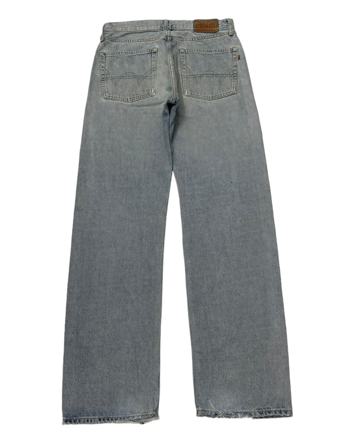Edwin VINTAGE EDWIN 505x SELVEDGE BAGGY DISTRESSED DENIM JEANS Size US 31 - 4 Thumbnail