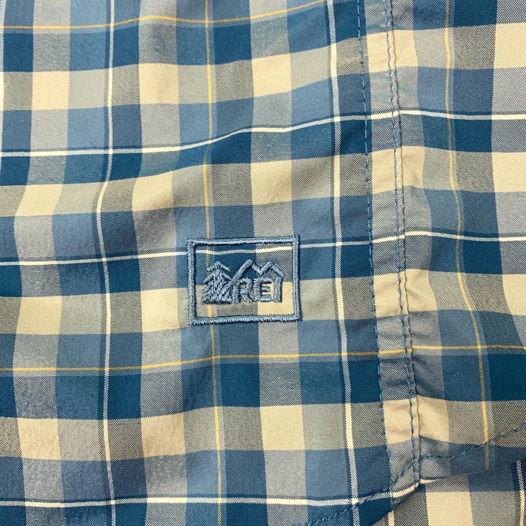 Vintage REI Shirt Mens Large Blue Plaid Lined Vented Hiking Outdoors Casual Stretch Shirt Size US L / EU 52-54 / 3 - 6 Thumbnail