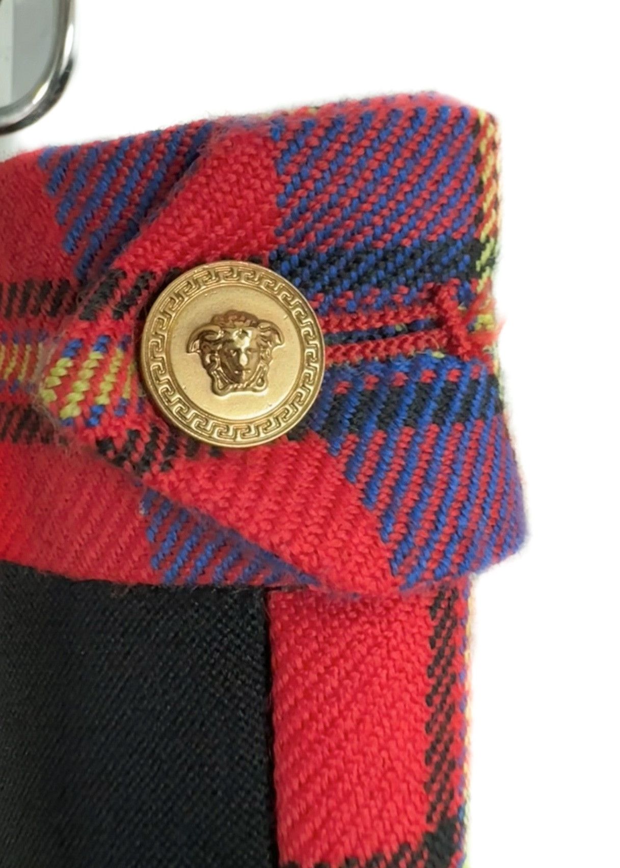 Versace Versace Black Red Plaid Accent Tuxedo Pants Size 27" / US 4 / IT 40 - 5 Thumbnail