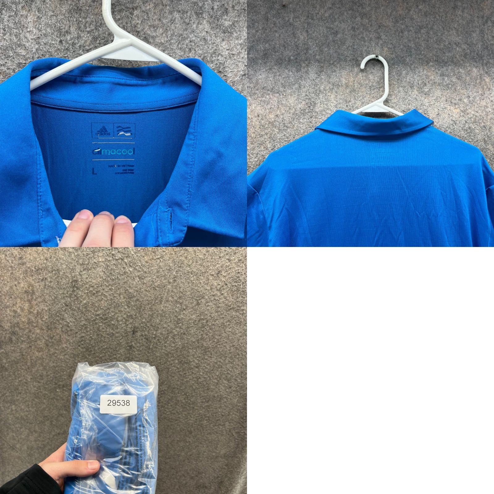 Adidas VINTAGE Adidas Polo Shirt Mens Large Royal Blue Climacool Golf Golfer Athletic Trefoil Shirt Mens Large Blue Golf Adidas Polo Size US L / EU 52-54 / 3 - 9 Thumbnail