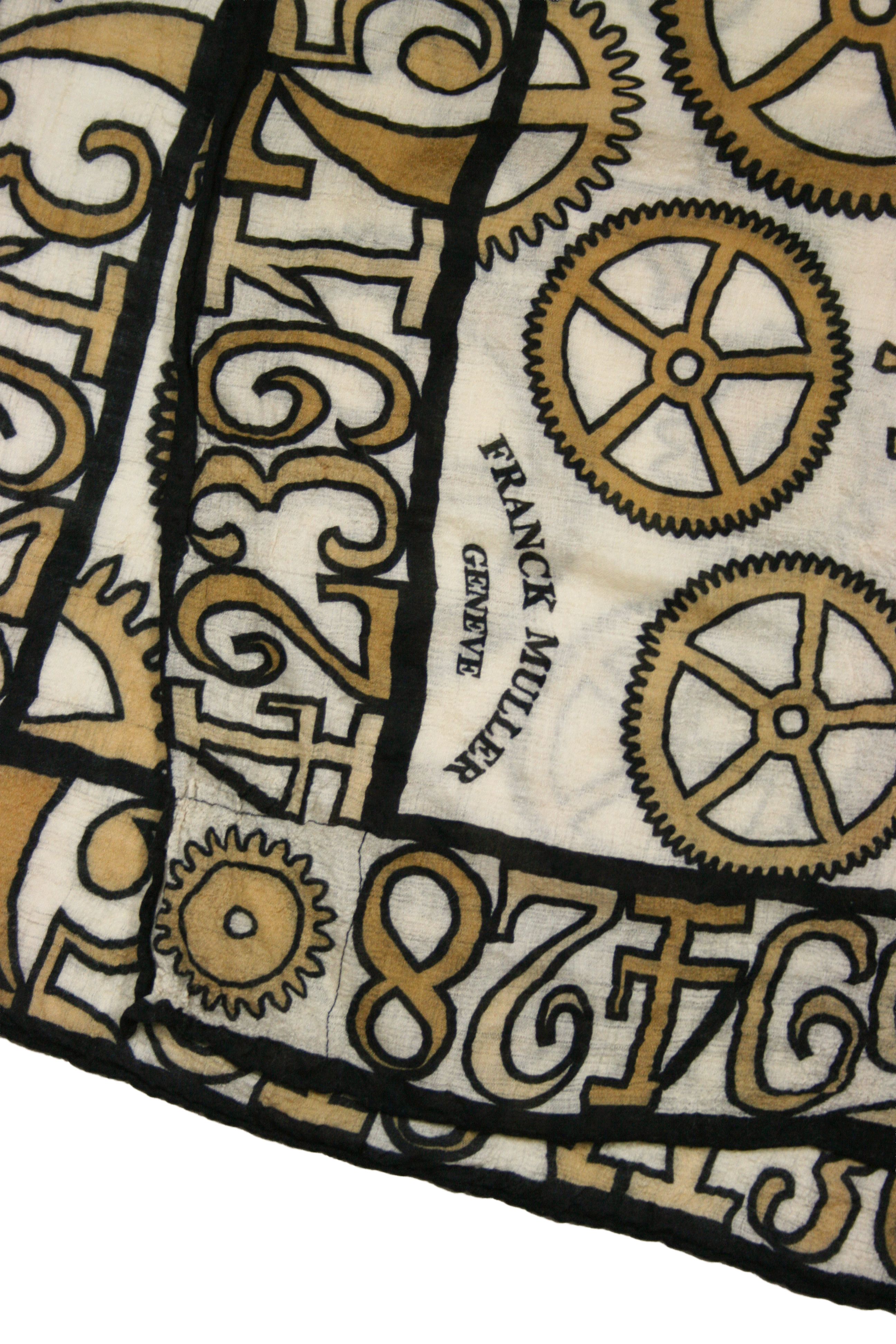 Franck Muller 00S Watches Number Signatured Silk Scarf Vintage Size ONE SIZE - 5 Thumbnail