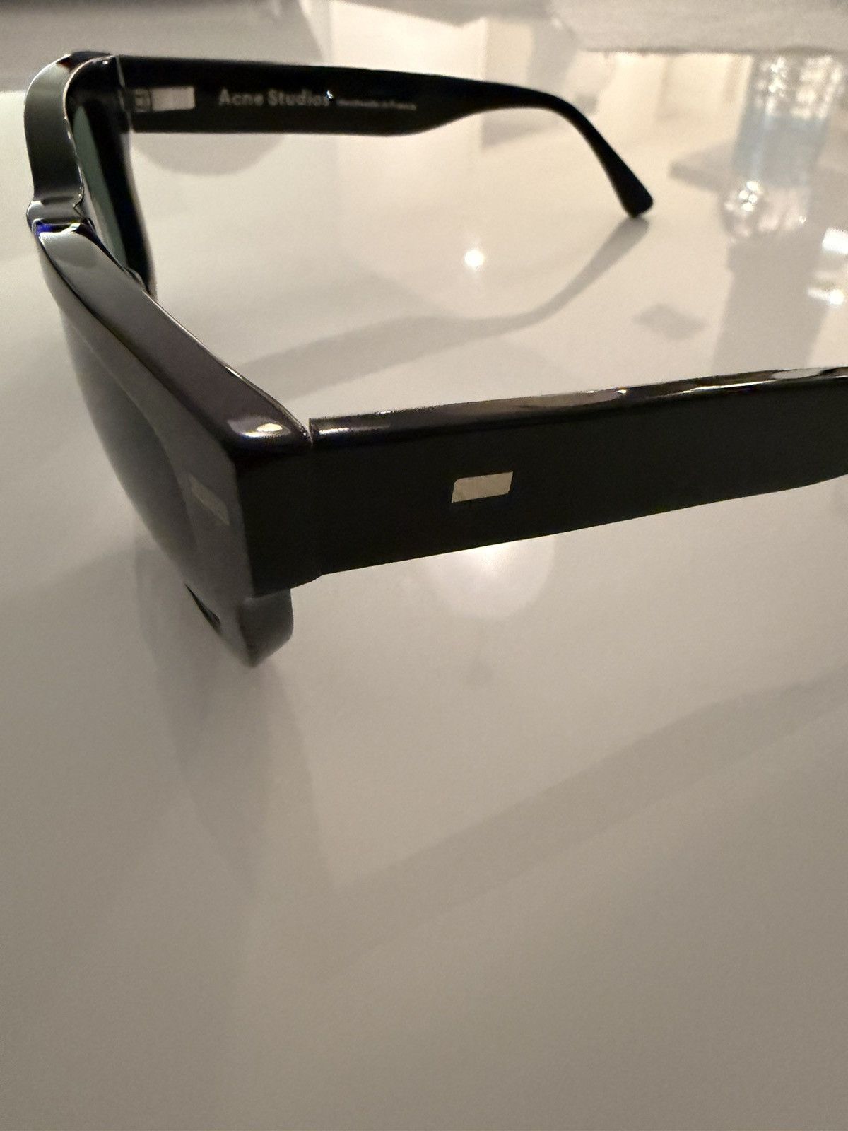 Acne Studios Acne Studios Black Square Glasses Green Lenses Size ONE SIZE - 6 Thumbnail
