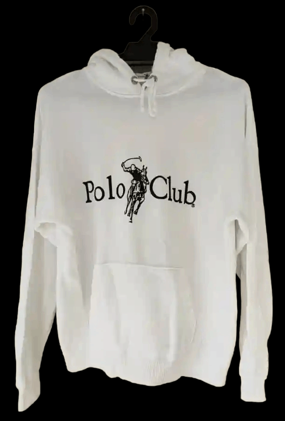 image of Beverly Hills Polo Club x Vintage Polo Club Big Logo Hoodie in White, Men's (Size Medium)