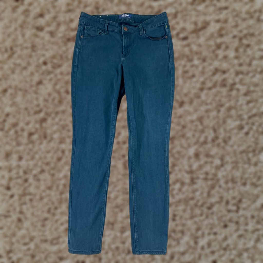 Old Navy VINTAGE Old Navy Pants Womens 6 Blue Denim Skinny Rocstar Mid Rise Cotton 26x26 Size 28" / US 6 / IT 42 - 1 Thumbnail