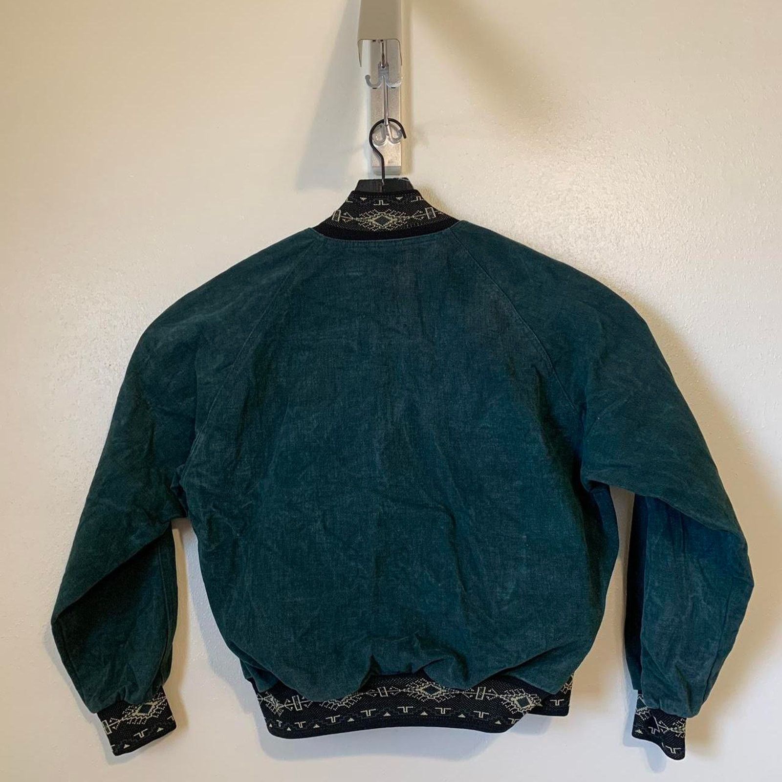 Vintage Vintage 90s Kyta Make Co. Western Aztec Bomber Jacket Size US L / EU 52-54 / 3 - 2 Thumbnail