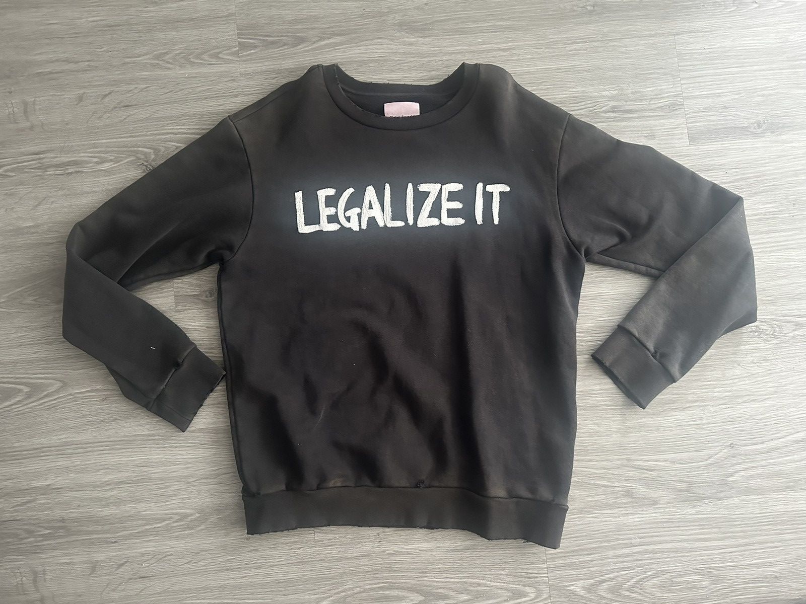 Palm Angels Palm Angles Legalize It Distressed Sweater Crewneck Size US L / EU 52-54 / 3 - 1 Thumbnail