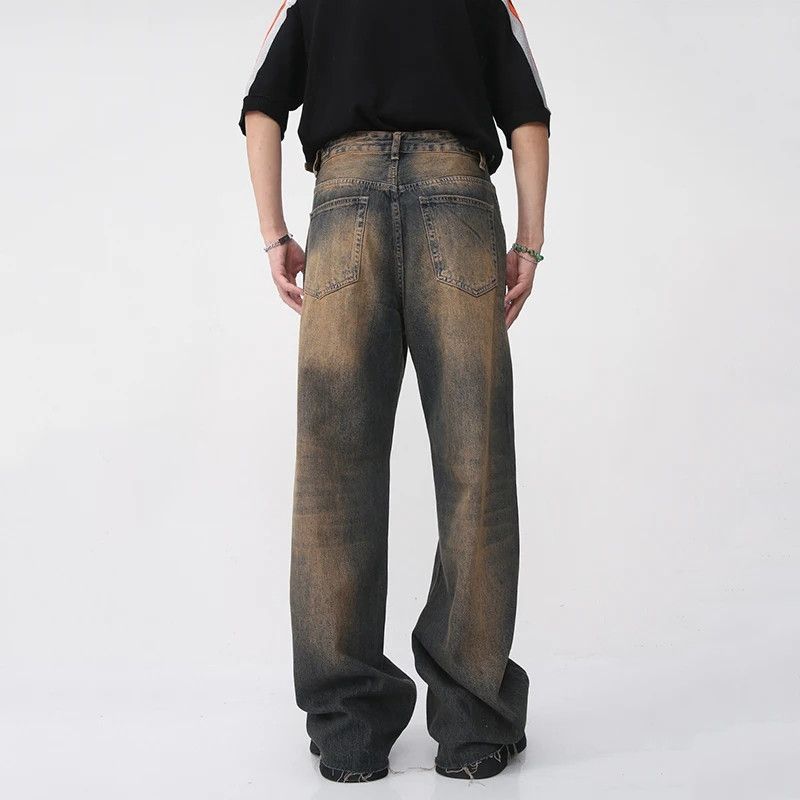 Japanese Brand × Jean Men Burrs Jeans Straight Denim Size US 33 - 5 Thumbnail