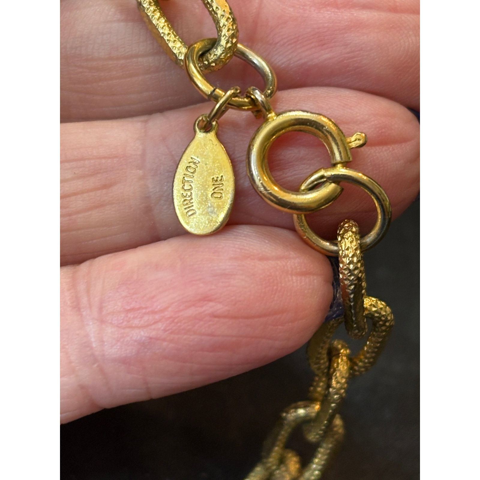 Other One Direction Gold Tone Chunky Chain Necklace Preowned Size ONE SIZE - 7 Thumbnail