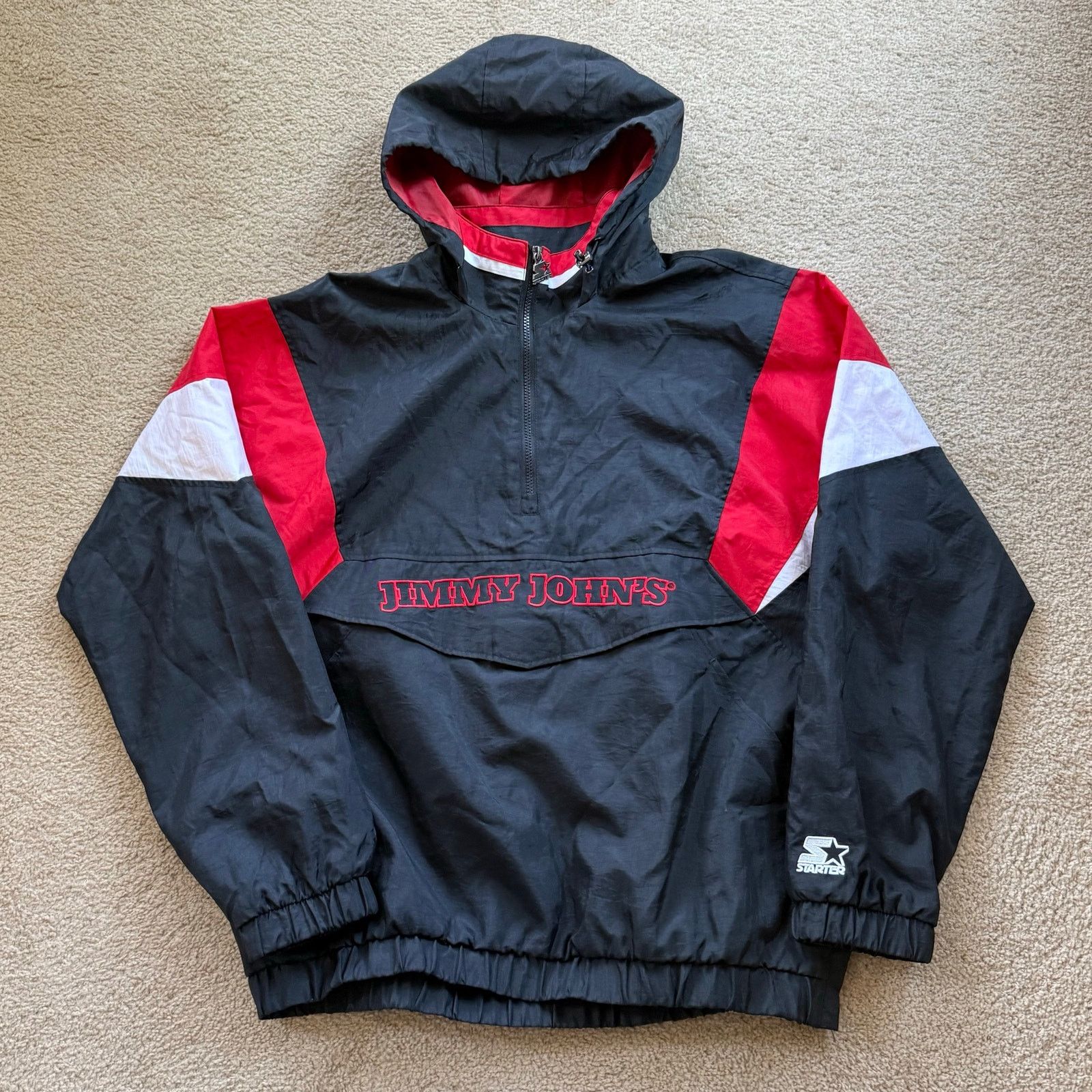 Starter Vintage Jimmy John’s Starter 1/4 Zip Pull over XL Size US XL / EU 56 / 4 - 1 Thumbnail