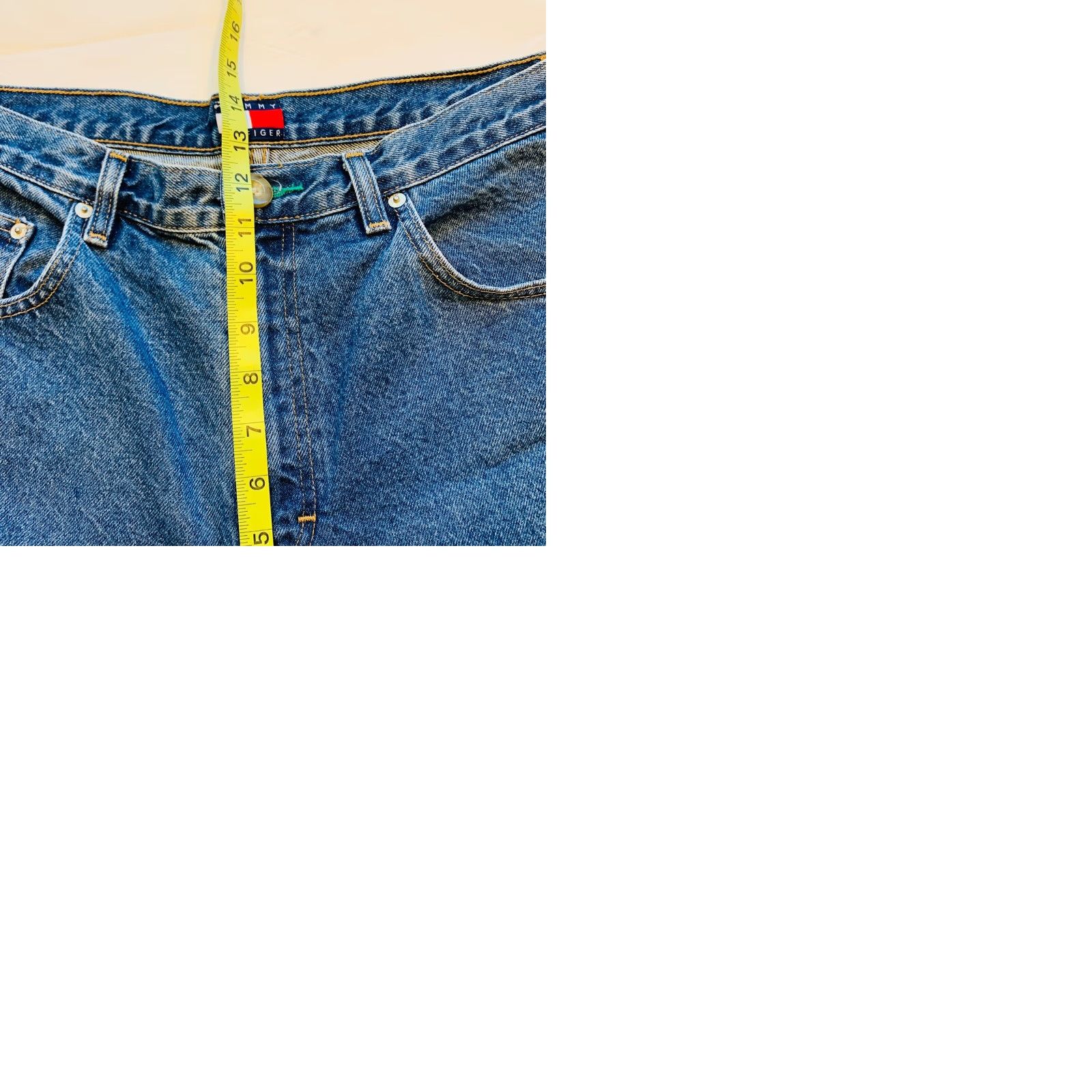 Tommy Hilfiger VINTAGE Tommy Hilfiger Perfect T Jean Mom Jeans High Rise Flag Crest 16 NWOT Jeans Women 90s Flag Crest Teal?? Size 38" / US 16 / IT 52 - 9 Thumbnail