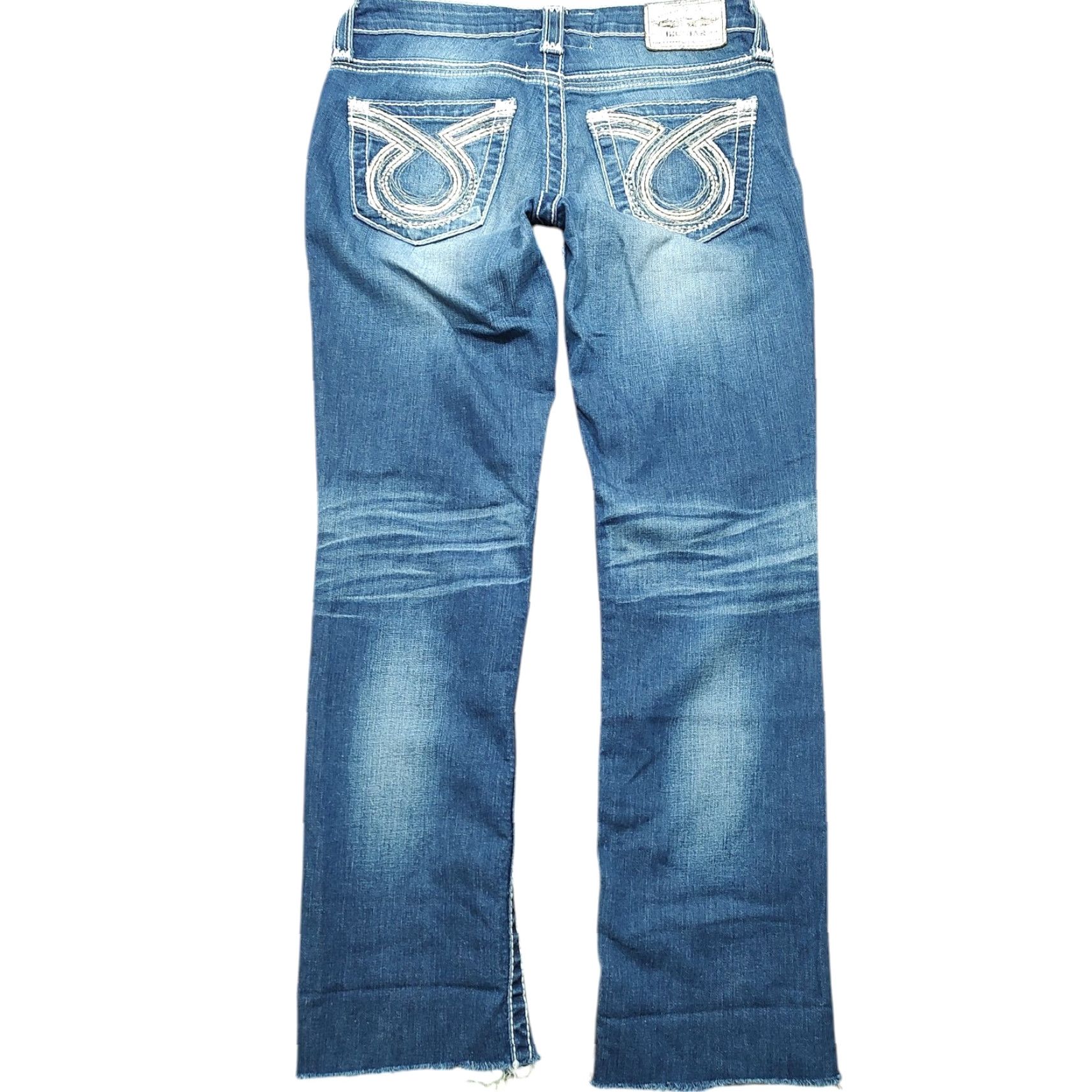 Vintage BIG STAR Jeans Womens 26 X 27 Inseam Blue Crop Raw Hem Western Straight Jeans Women 26 Size 26" / US 2 / IT 38 - 2 Thumbnail