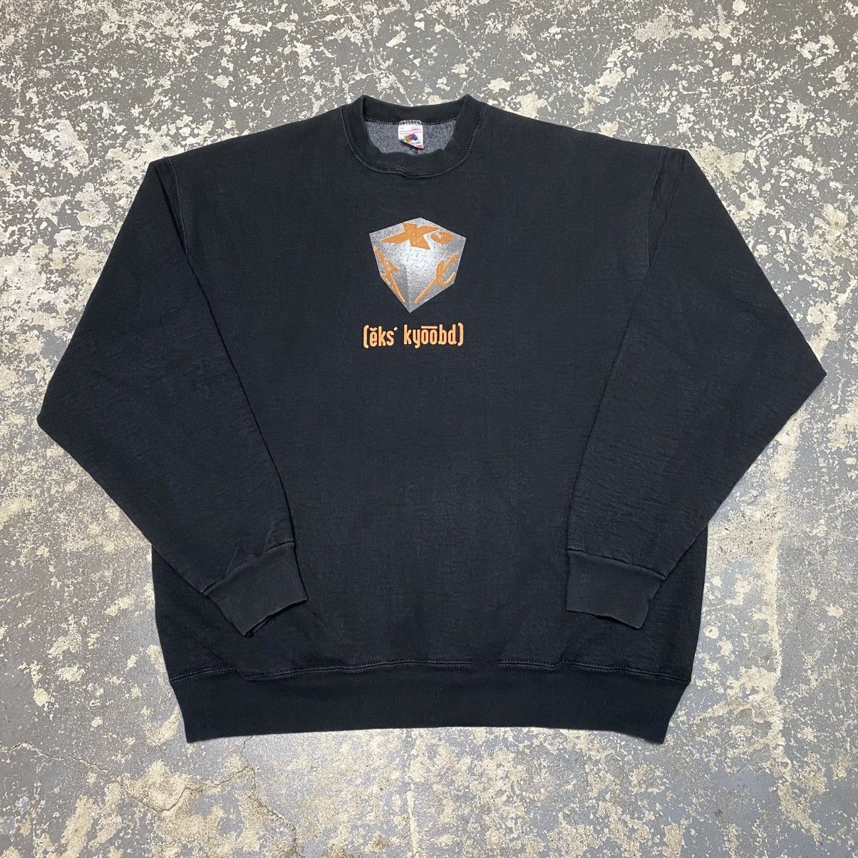 Fruit Of The Loom × Vintage Vintage Eks Kyoobd X-Cubed Don’t Be Square Art Hoodie Crewne Size US XL / EU 56 / 4 - 1 Thumbnail